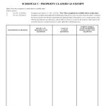 Form 6: Schedule C- Property Claimed as Exempt